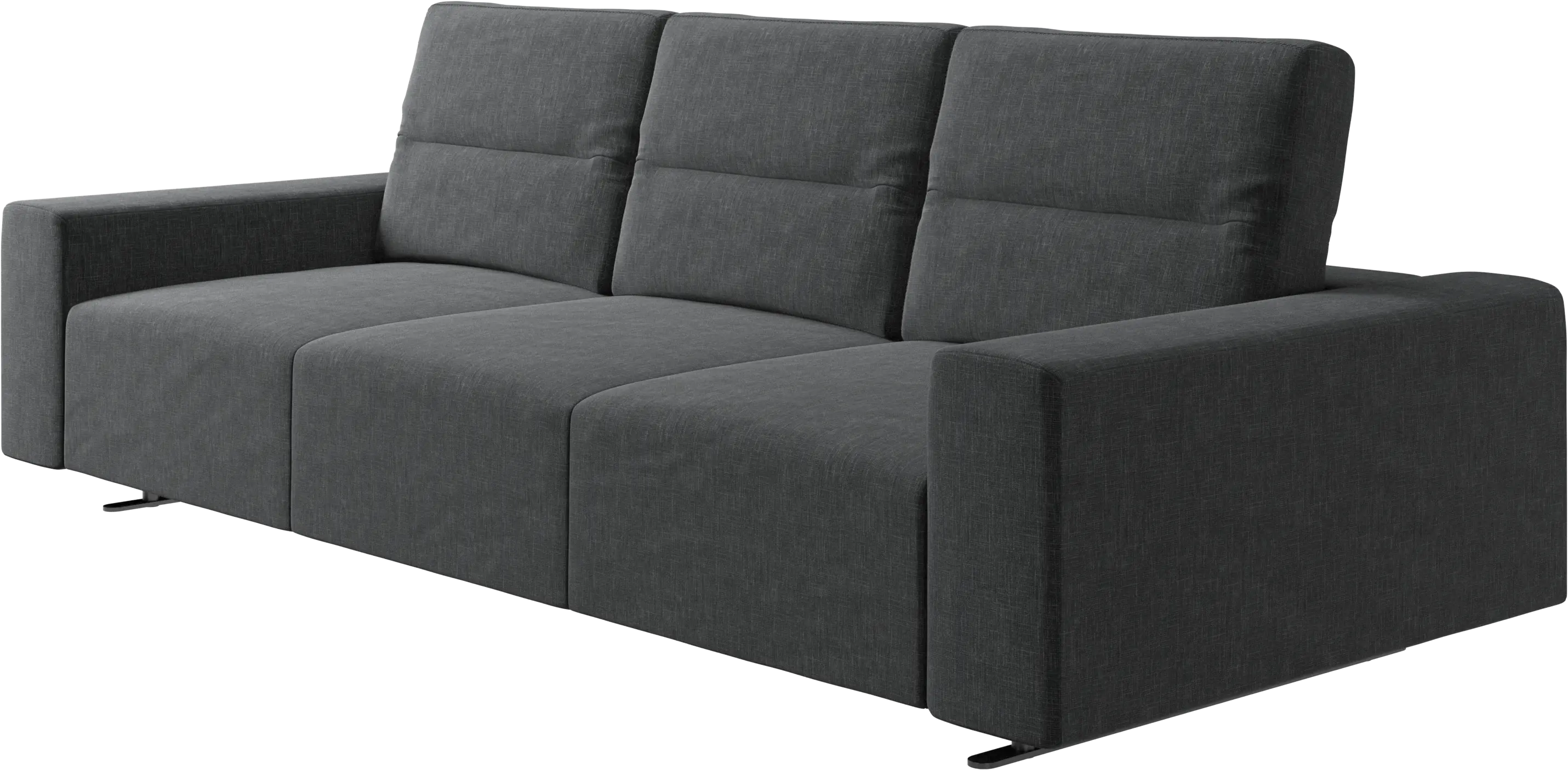 Hampton sofa with adjustable back and lounging unit right side